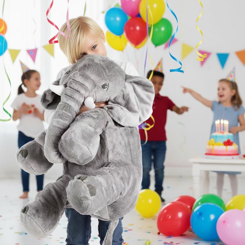 Image of Ryttir 24 Inch Fuzzy Large Elephant Stuffed Animal, Soft Stuffed Elephants Plush Toy, Funny Elephant Gifts for Women