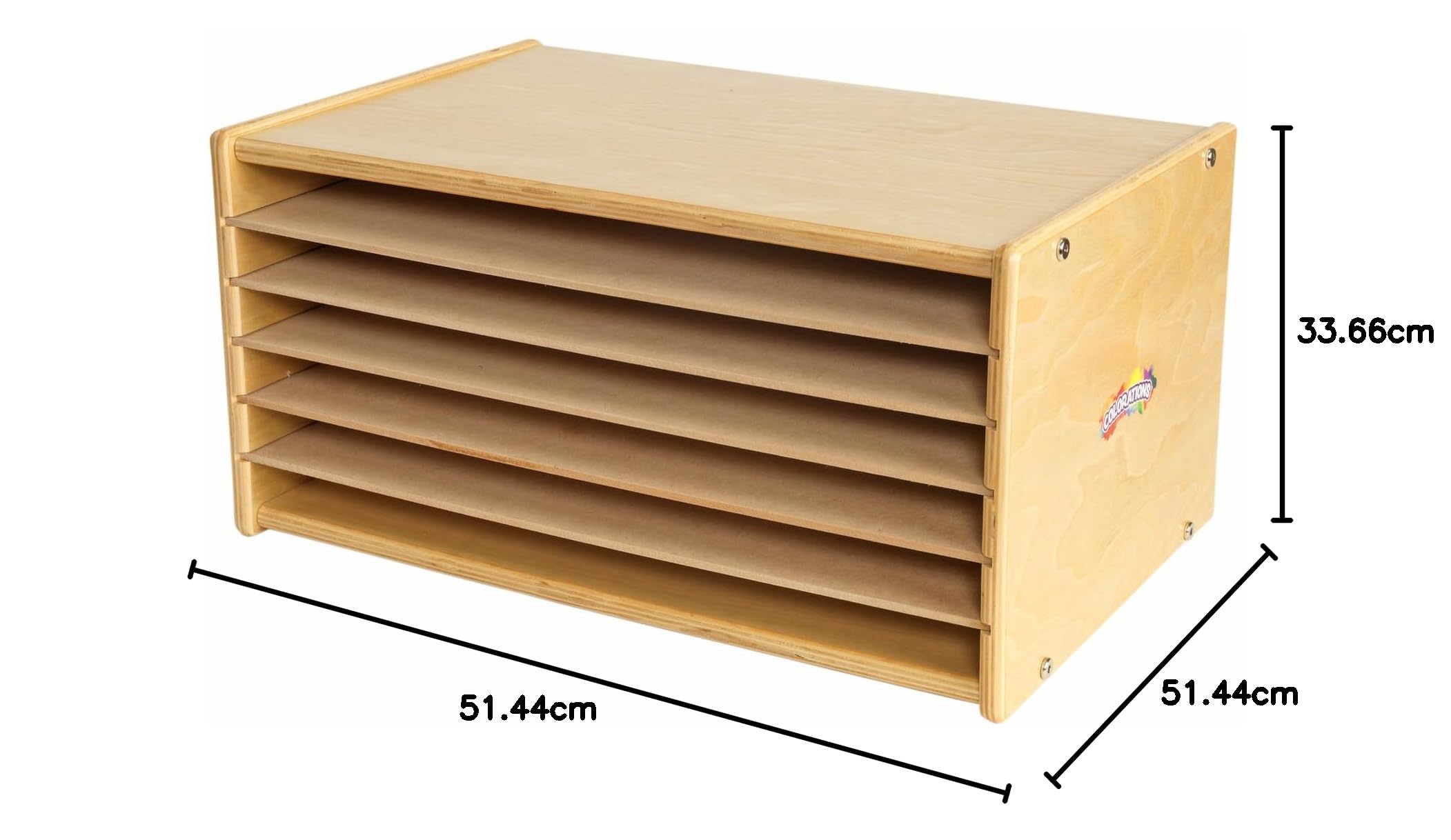 Colorations® Drewniany organizer do przechowywania papieru