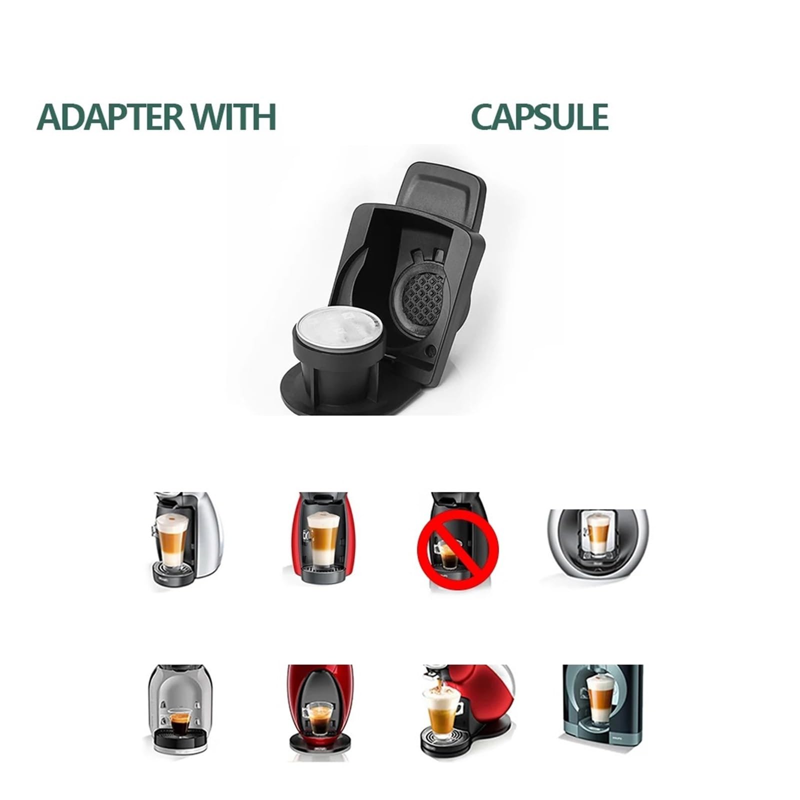 Adaptador De Café Compatible Con Nespresso, Adaptador For Cápsulas, Compatible Con Dolce Gusto Y Melody Genio 2 Mini ME Maker(2pcs)