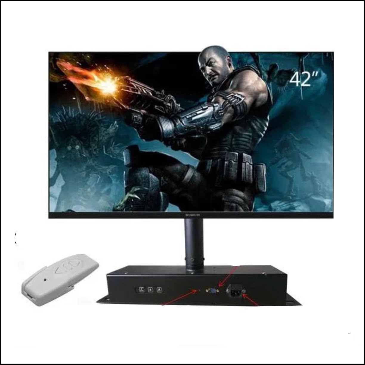 Audiovan Motorization TV Bracket 180 Degree Rotation with Wireless Remote and Switch Control Tv Lift 180 Degree Screen Fit 32-75 Inch 110-240 V Voltage 0-180 Rotate (Motorization Tv Bracket)