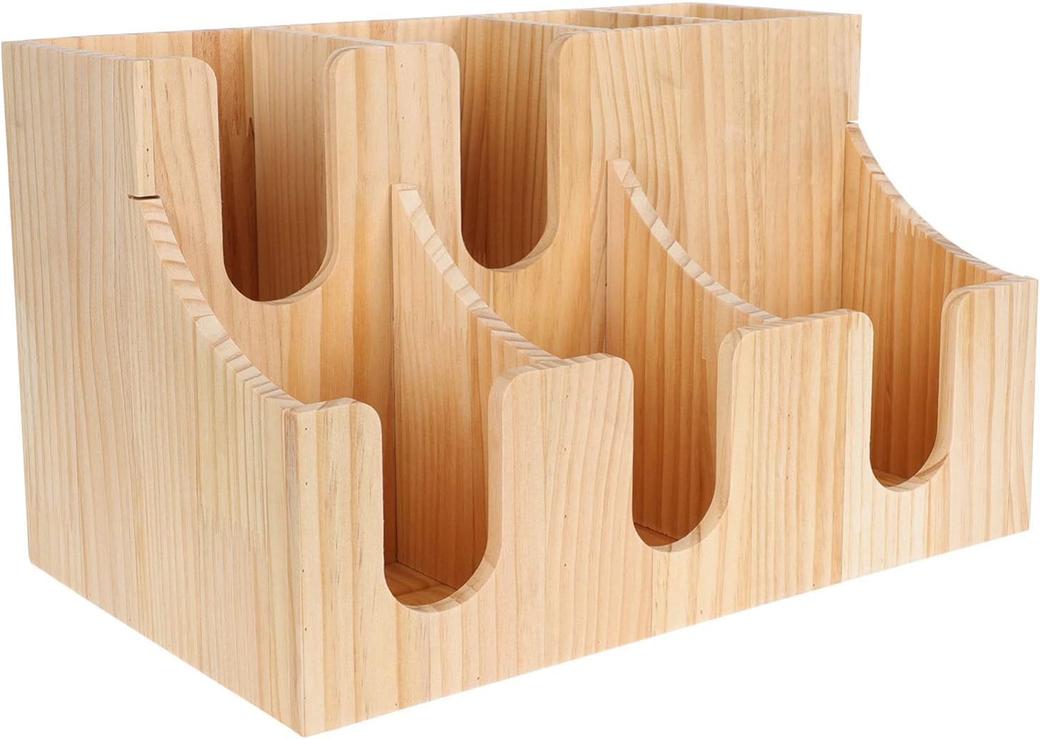 1 pz per Stand Cup Paper Desktop Usa e getta Pratico Ristorante Tazze di stoccaggio in legno Organizzatore Coperchio Dispenser Caffè Mensola Titolare Negozio di tessuti Vano Paglia