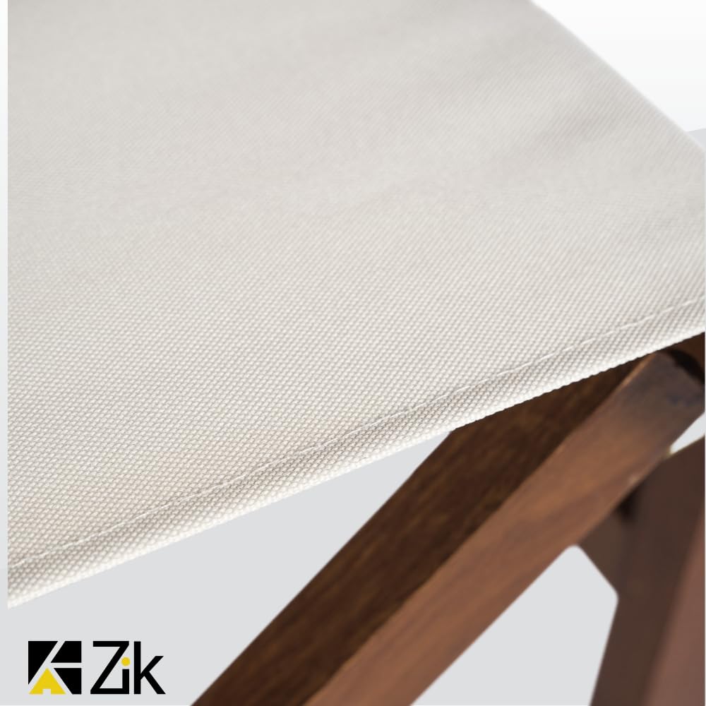 ZIK - Set 2 Sedia da Regista con Tavolo in Legno di Faggio Resistente, Sedia da Esterno Pieghevole e Richiudibile, Sedie in Legno da Giardino, Balcone, Veranda, Facile Manutenzione e Pulizia