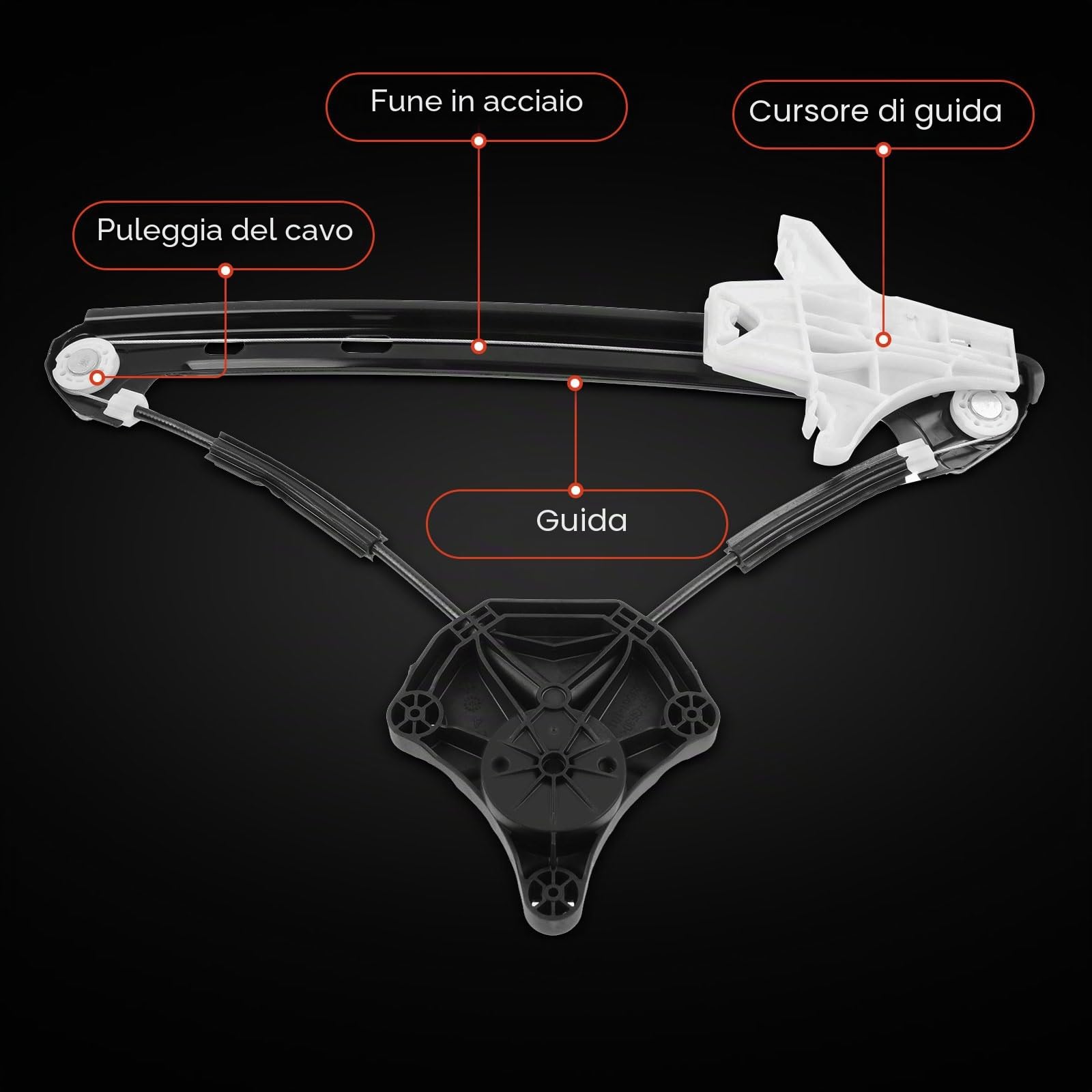 Frankberg Alzacristallo elettrico posteriore sinistro 5G4839461C
