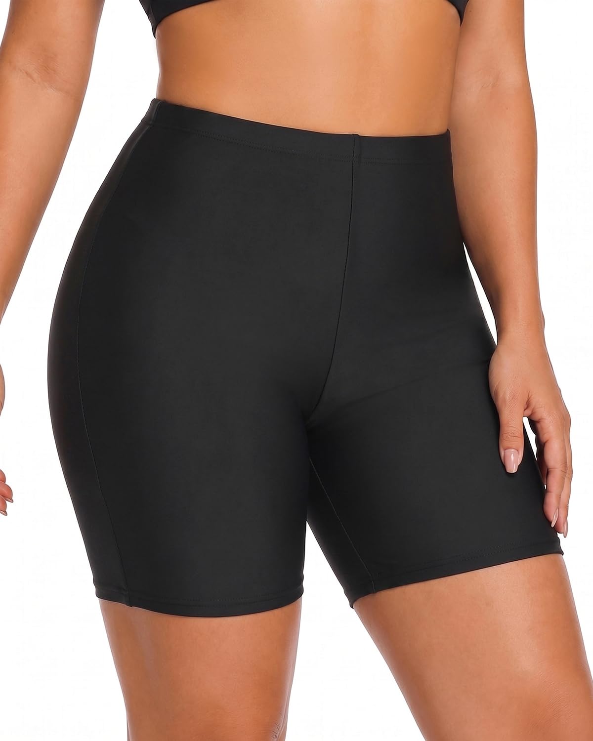 Aqua Eve Plus Size Swim Shorts Women Tummy Control Swimsuit Bottoms High Waisted Bikini Bottom-image-36