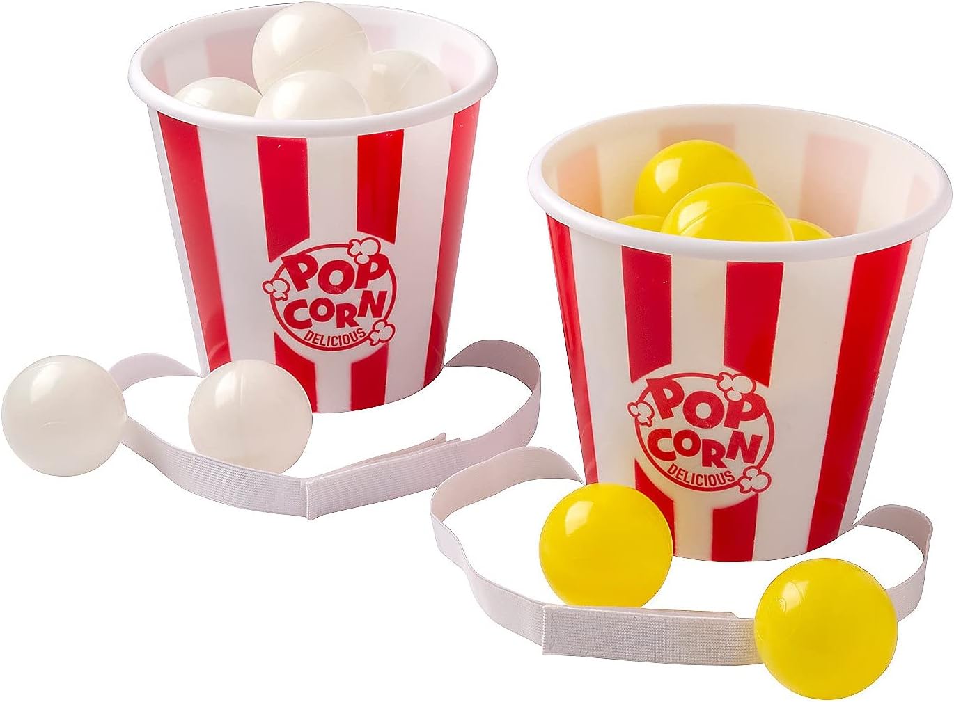 Popcorn Bucket Ball Toss Game 14 total pieces Party