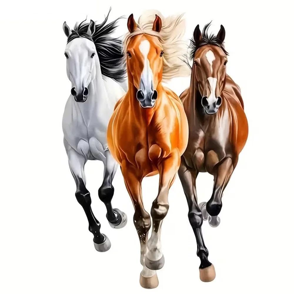 Three Horses Sticker Windows Refrigerator Trunk Laptop RV