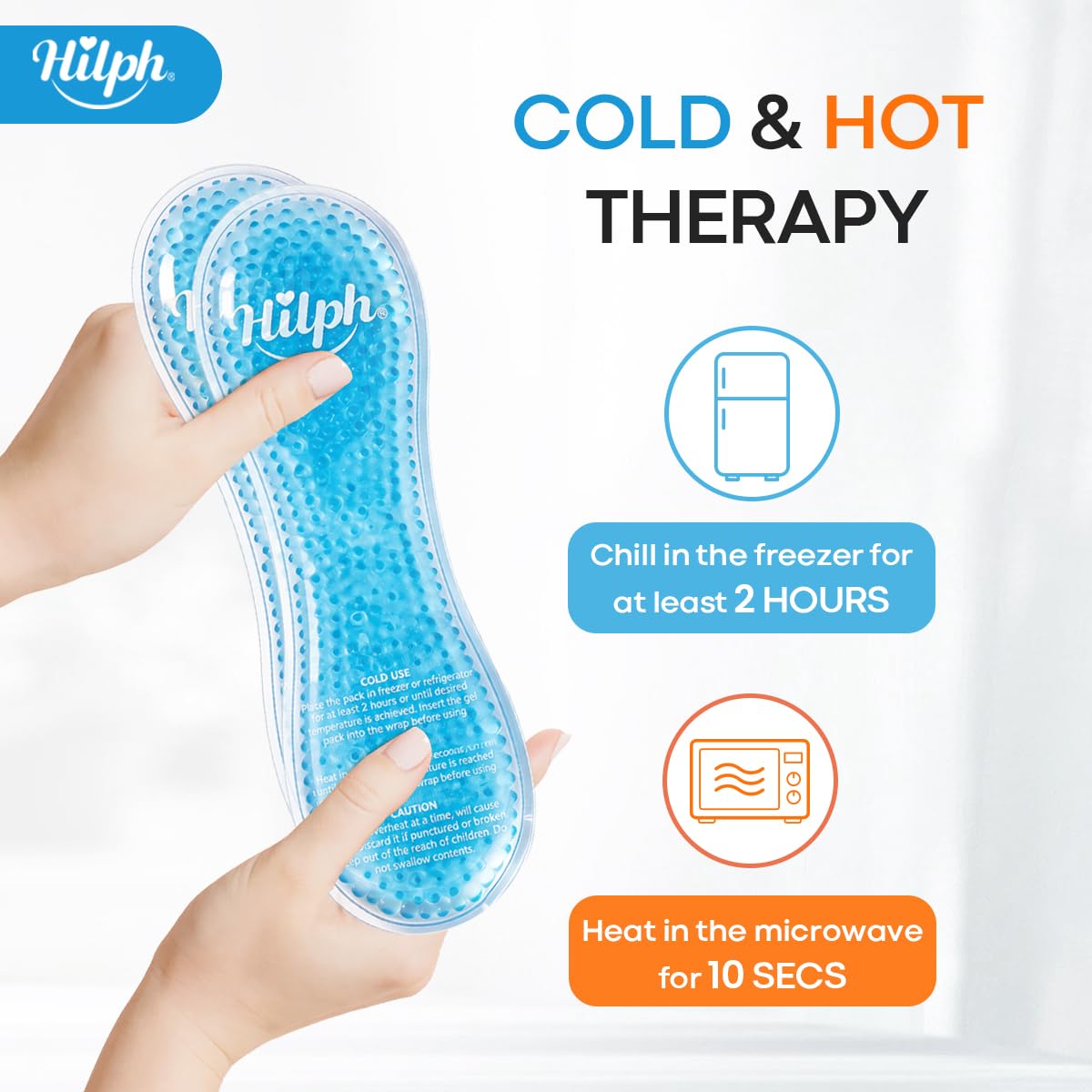 Hilph Compressa Gel Fredda Calda Postpartum, 2 Nuclei Riutilizzabili + 24 Custodie Usa e Getta, Cuscinetto Refrigerante Perineale per Recupero Post Parto, Emorroidi, Gonfiore
