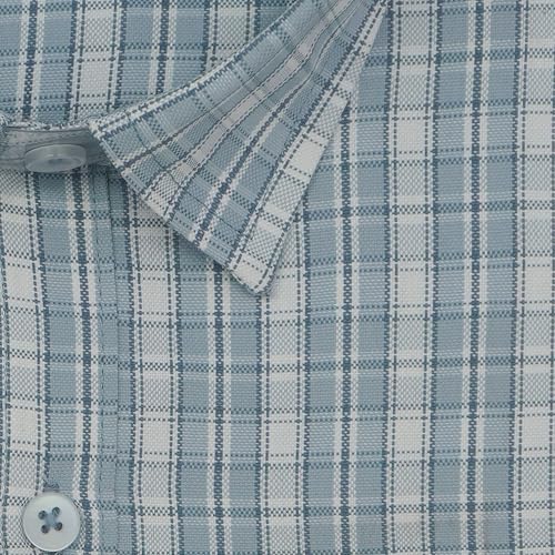 Image of GHPC Cotton Checkered Half Sleeves Regular Fit Formal Shirt for Men