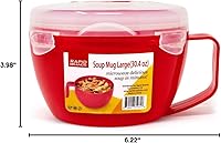 Vista 9 de Rapid Soup Mug Cocinador de Sopa y Fideos para Microondas Disfruta de Sopas Calientes en Cualquier Momento Ideal para Dormitorio, Cocina