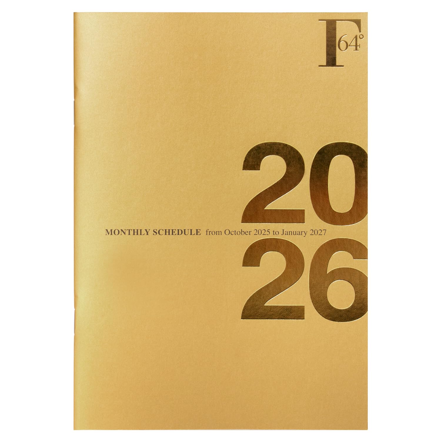 キョクトウ 手帳 2026年 2025年10月始まり FOBCOOP A5 マンスリー 金 PBF48GO26