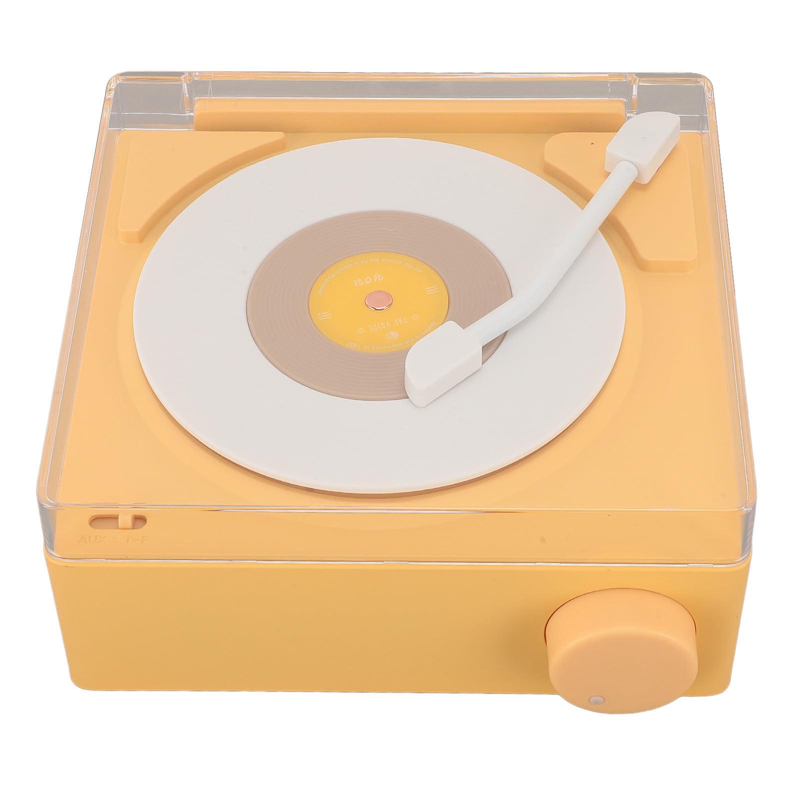 Reloj Despertador con Altavoz Bluetooth, Reloj Multifuncional de Diseño Retro para Dormitorio, Hogar y Oficina, 1200mAh (Yellow)
