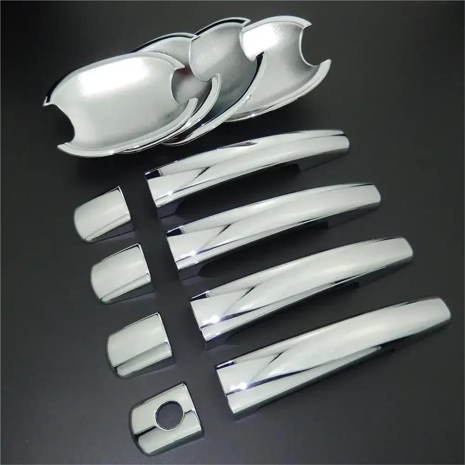 ZAPORA Car Styling Side Door Handle Cover & Door Bowl Cover for Peugeot 207 308 3008 for Citroen C4 C6 for Jumpy(Style 2)