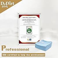 Vista 2 de DrDirt Paños de limpieza de vidrio, paquete de 5 toallas de microfibra, gruesas y suaves, diseño sin pelusas, paños de limpieza reutilizables