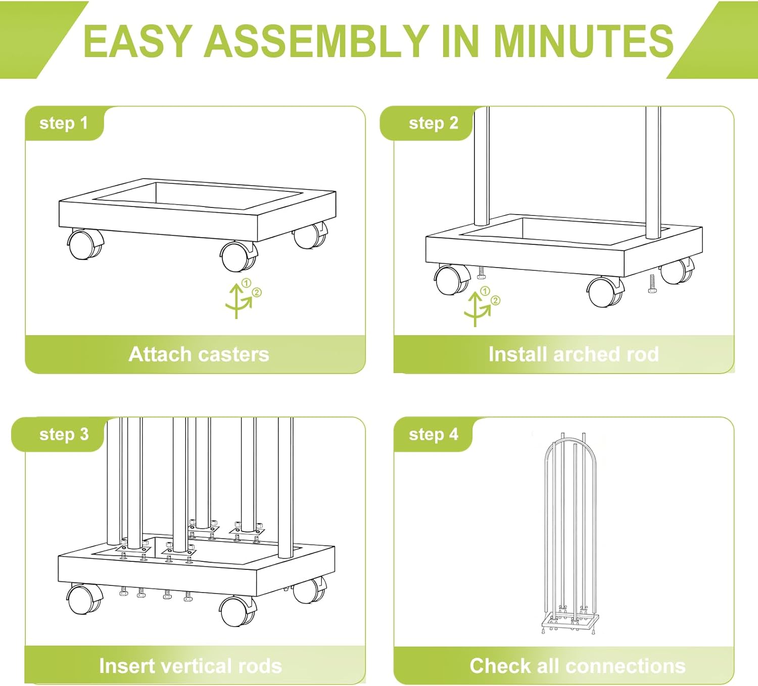 Large Capacity Hanger Organizer Stacker Stand, 2-in-1 Hanger Storage with Lockable Casters, Hanger Stacker for Closet, Laundry Room, Clothes Stores(Gold, 51 inch)