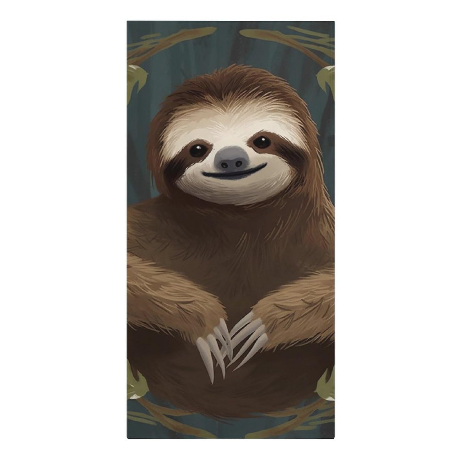 QMNLKH Sloth Beach Towel for Women, Large Microfiber Pool Towel for Men, Absorbent Swim Towels for Home, Lightweight Bath Towels for Camping, Yoga, 30.3"x61.4"