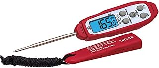 Taylor 806GW Waterproof Digital Meat Thermometer with Bright Blue Backlight - Grill, BBQ, Kitchen Essential