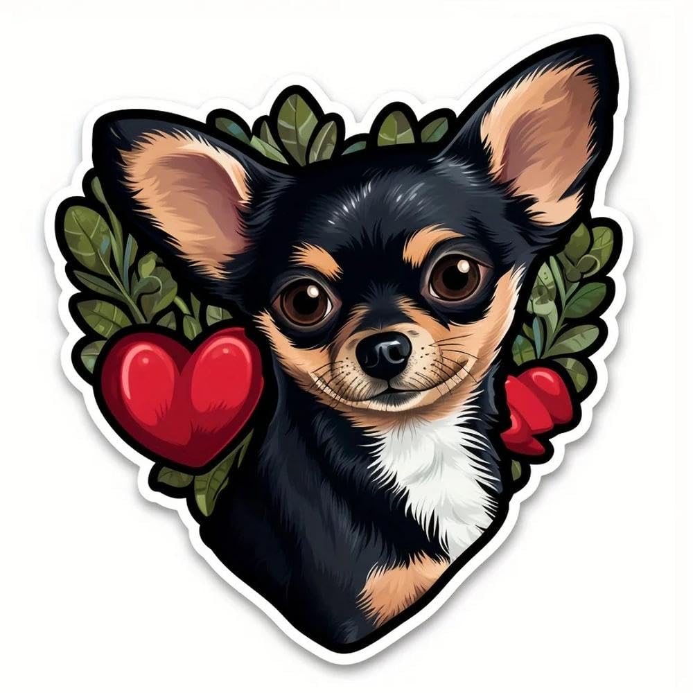 Chihuahua Dog Car Stickers Car Truck Van SUV Motorcycle Vinyl Decals Auto Window(D)