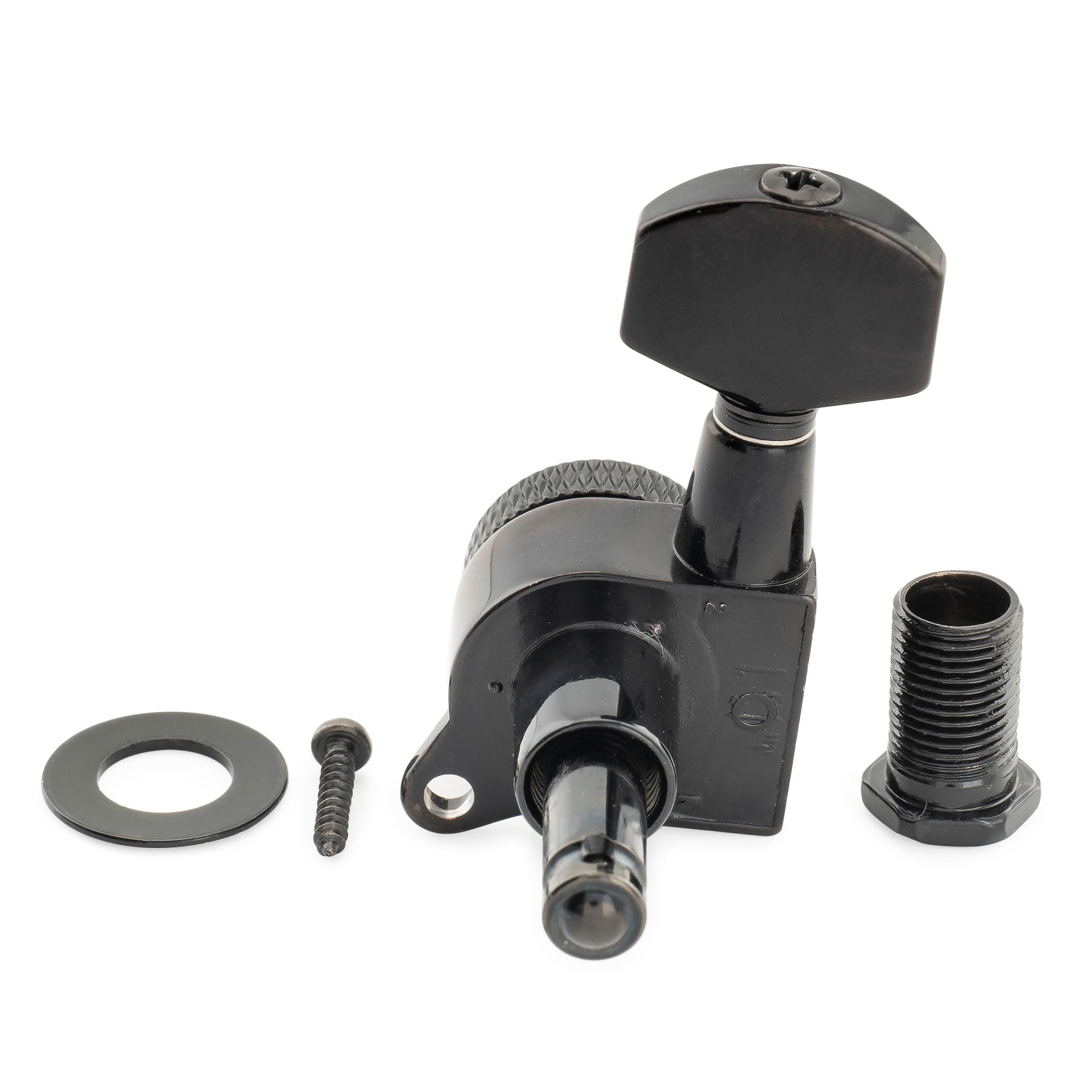 Musiclily Pro R18K-04 6 in Linea 18:1 Set Meccaniche Autobloccanti Nero