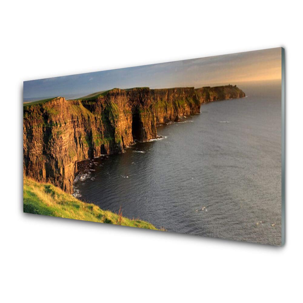 Tableau en Plastique Imprimé Tulup 100x50cm Décoration Murale Moderne Mer Rocher