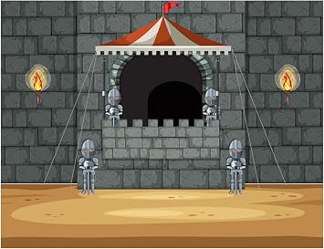 YYNXSY Medieval Party Decorations Medieval Castle Backdrop Knight Decorations Castle Wall Backdrop Keepers of The Kingdom VBS Decorations for Medieval Themed Party Supplies 7X5FT YY-4007