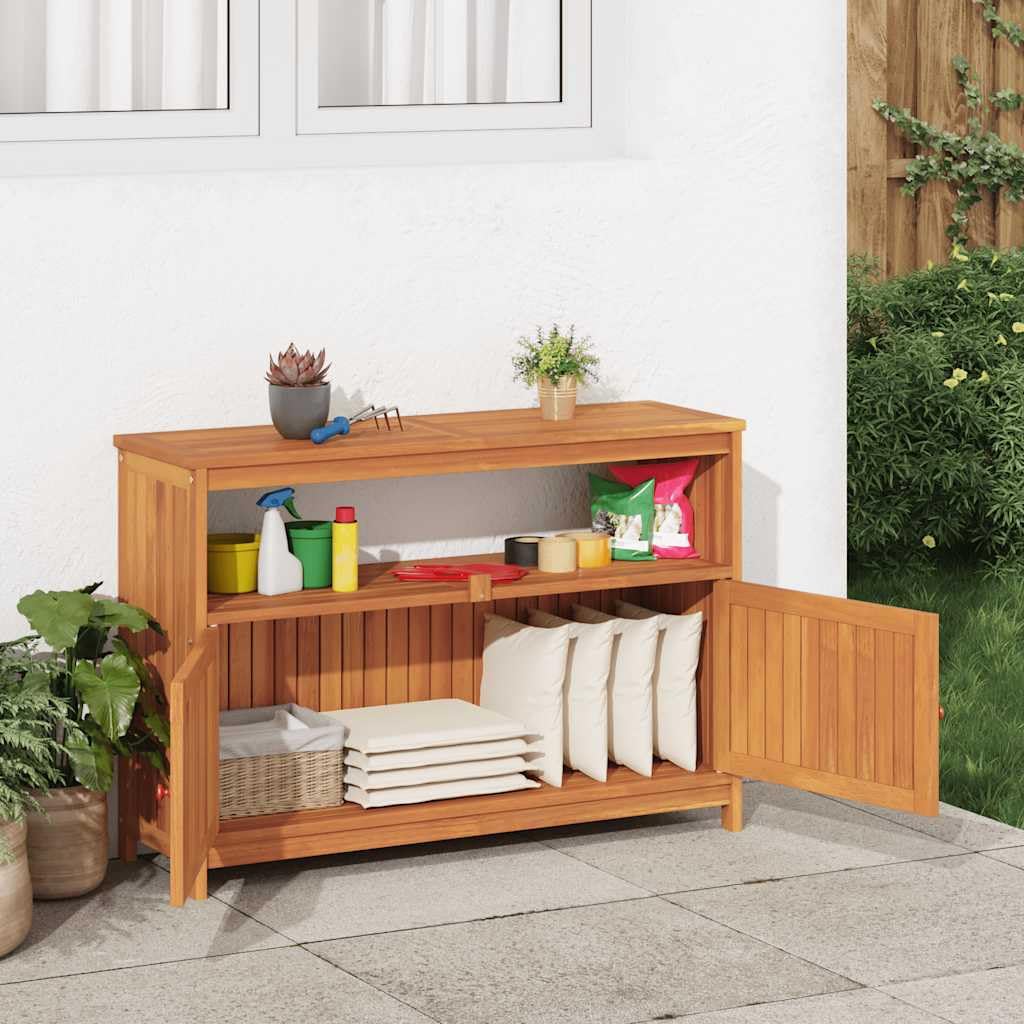 Generico Tavolo Consolle da Giardino 110x35x75 cm Legno Massello Acacia,Tavoli da Giardino