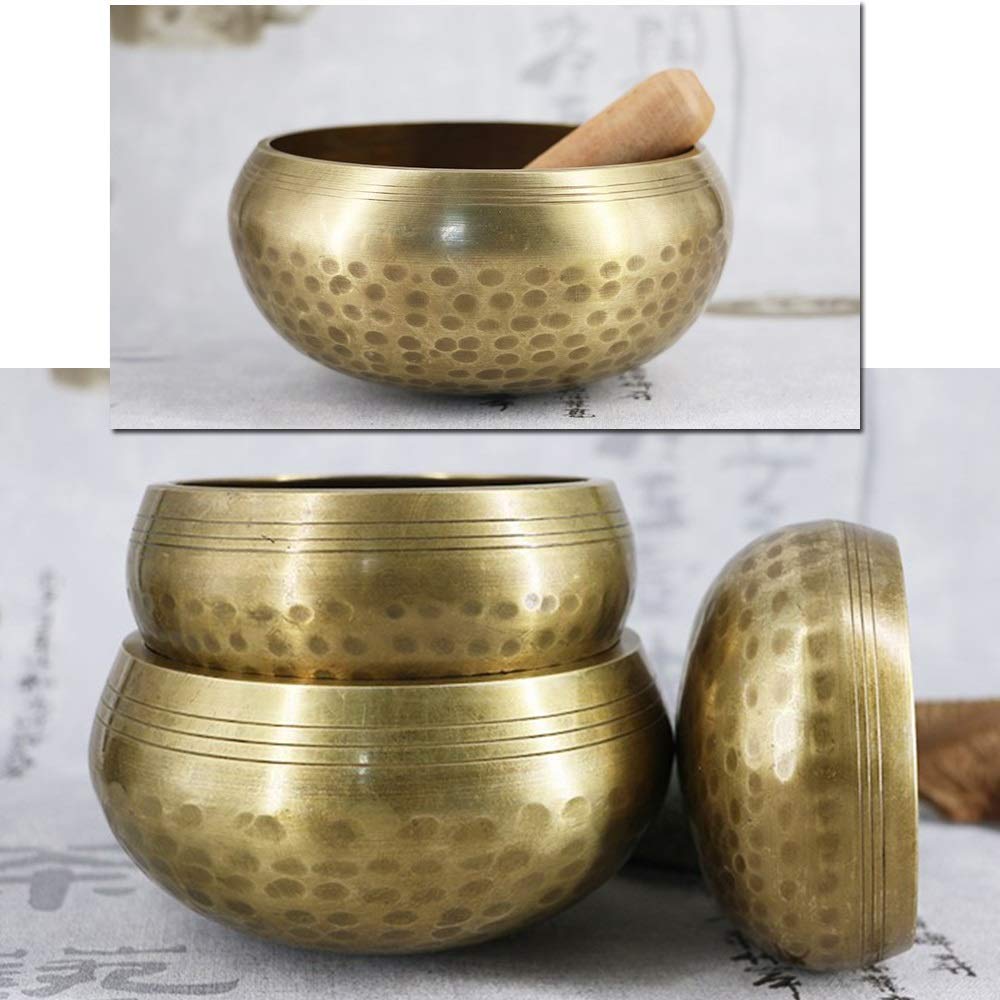Tybetańska buddyjska misa dźwiękowa Budda misa dźwiękowa Instrument muzyczny do medytacji z kijem joga dekoracja domu (120 mm)