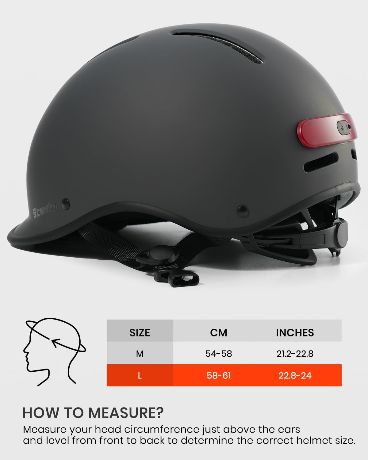 Bike Helmet for Adults with Rechargeable Rear Light, Adjustable Cycling Helmet for Men Women Youth - Safety Certified for Bicycle, Skateboard, Road Bike & Commuting - Image 5