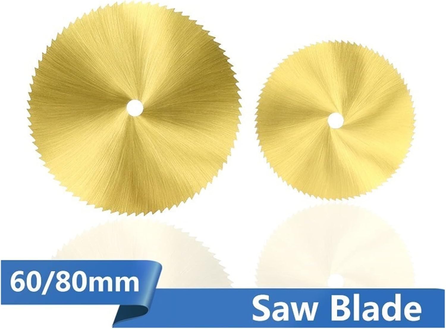 Saw Blade, 60/80mm Titanium Coated Mini Saw Cutter for Rotary Tools Wood Metal Cutting Disc Circular Saw Blade (Size : 60x1.0x22x60teeth)