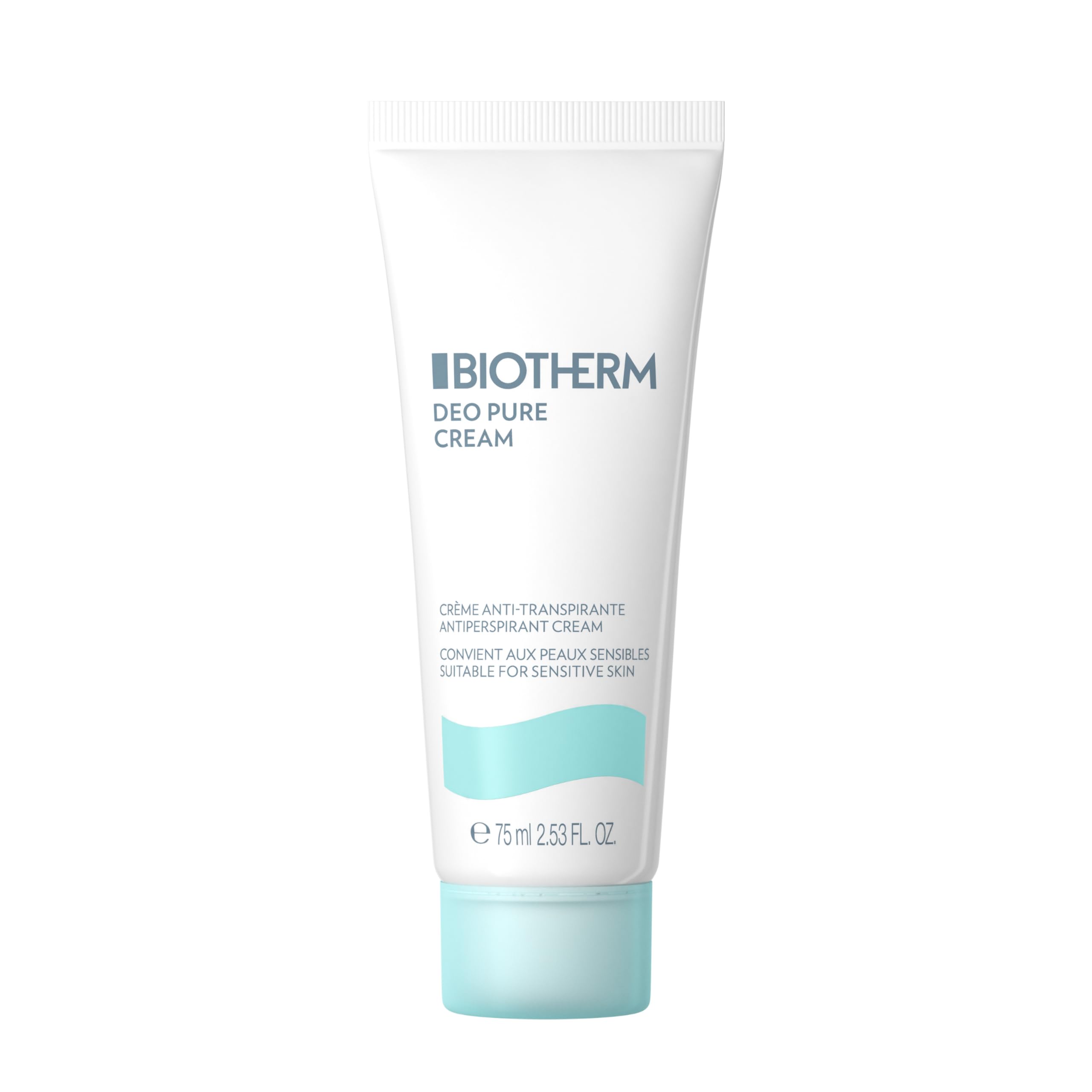 Biotherm Deo Pure Creme, antitranspirantes Deodorant, pflegende Deocreme mit beruhigendem Kamille-Extrakt, wirksamer Schutz vor Schweißgeruch für sensible Haut, 75 ml