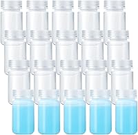 Pinkunn 20 Pack 125ml Polypropylene Reagent Bottles - Leak-Proof Wide Mouth Lab Sample Containers for Chemicals, 4oz Clear PP Bottles