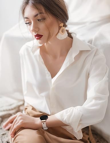 Miniatura 6 de Wearlizer Correa de cuero compatible con Samsung Galaxy Watch 7654 Band 1.575 in 1.732 inWatch 6 Classic 1.693 in 1.850 inWatch 5 Pro 1.772 inWatch