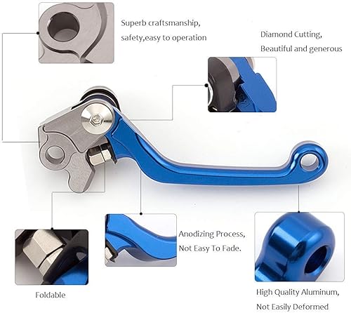 Miniatura 10 de Juego de palancas de embrague de freno para moto de motocross, para Yamaha, Honda, Kawasaki, KTM, Suzuki con empuñaduras de manubrio de 78 pulgadas