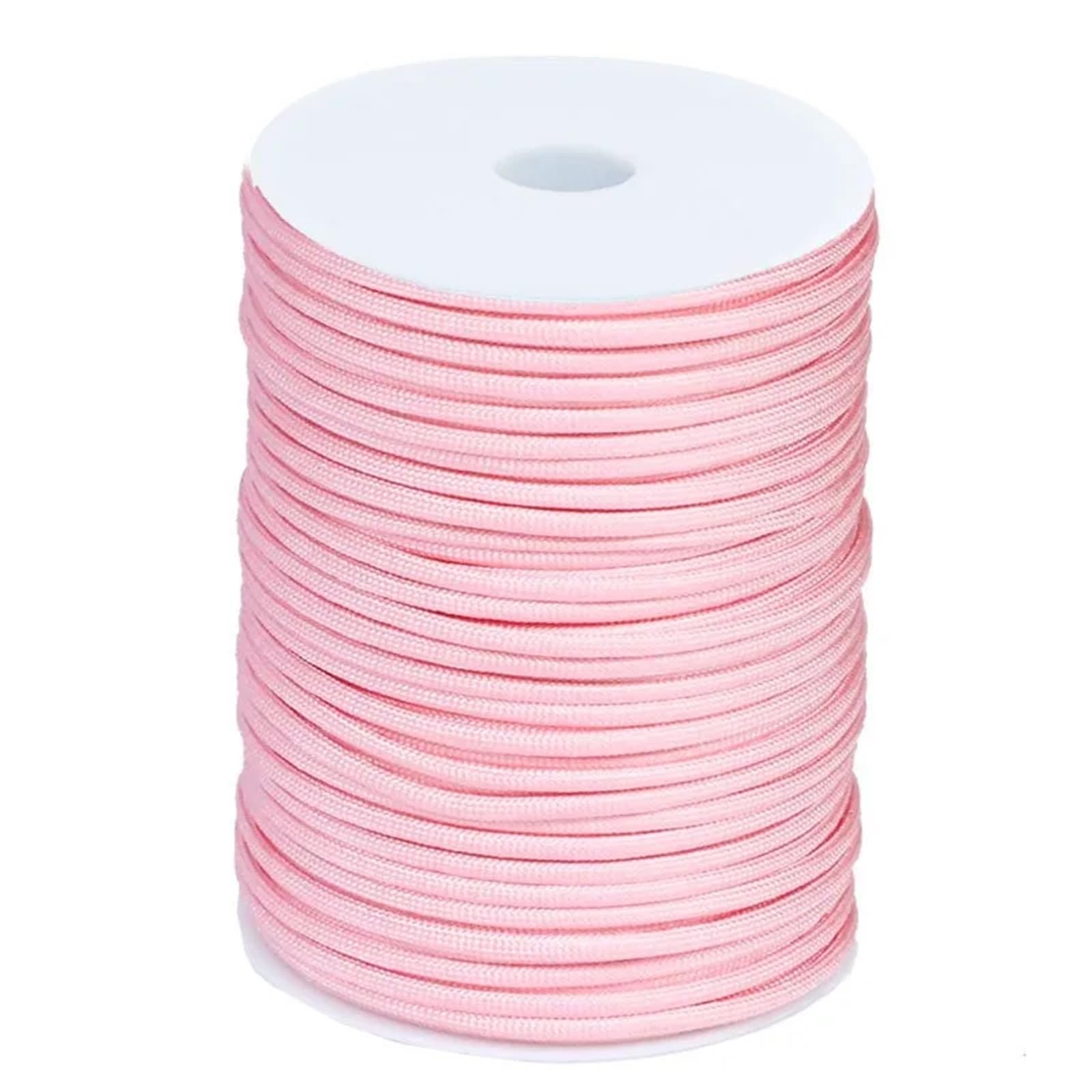 Paracorde Cuerda de Paraguas 7 núcleos montada en Eje 100m, Pulsera Cuerda paracaídas 4mm, Alambre Trenzado, tracción for Tienda, Viento(64 Pink)