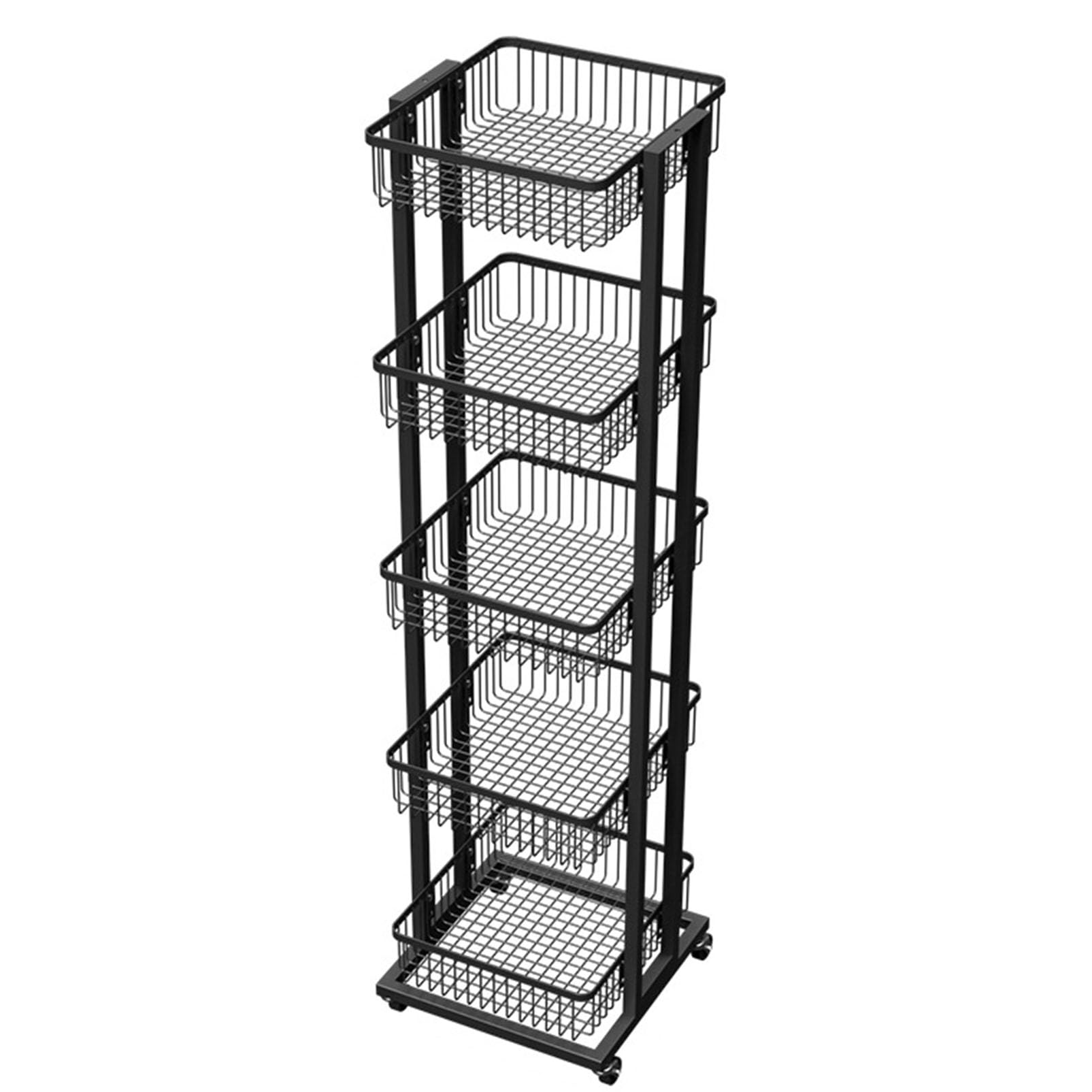 Expositor metálico con Ruedas para Dulces y Aperitivos, Ideal para Tiendas de conveniencia, cafeterías y Bares. Organiza Tus Aperitivos y Frutas con Estilo.