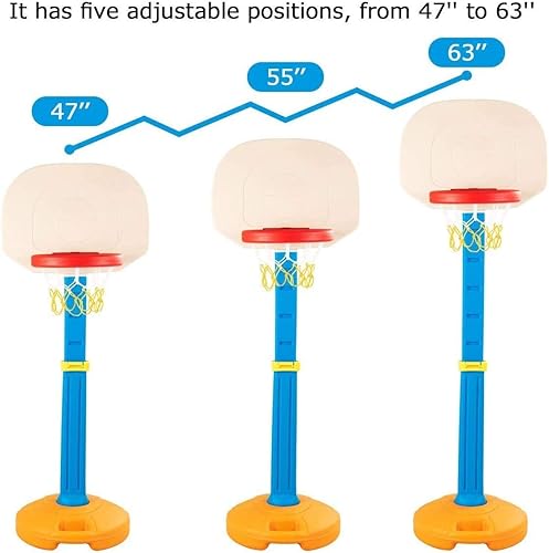 Miniatura 2 de HONEY JOY Kids Basketball Hoop, Outdoor Indoor Mini Basketball Goal Toy Stand, Adjustable Height, Play Game Preschool Birthday Gift, Toddler