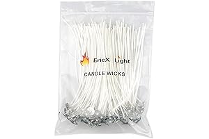 EricX Light 100 Pcs Cotton Candle Wicks for Candle Making