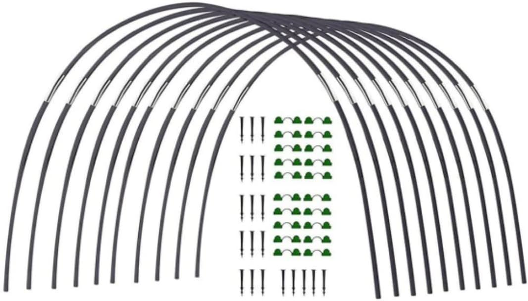 18Pcs Greenhouse Hoops, Grow Tunnel Set, Polytunnel Frame, Garden Hoops