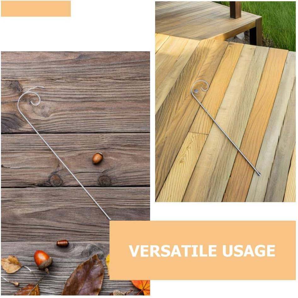 Toddmomy Shepherd Hooks for Outdoor 11.81In Tall Garden Plant Label Hooks Metal Stakes for Hanging Lanterns Signs and Floral Picks