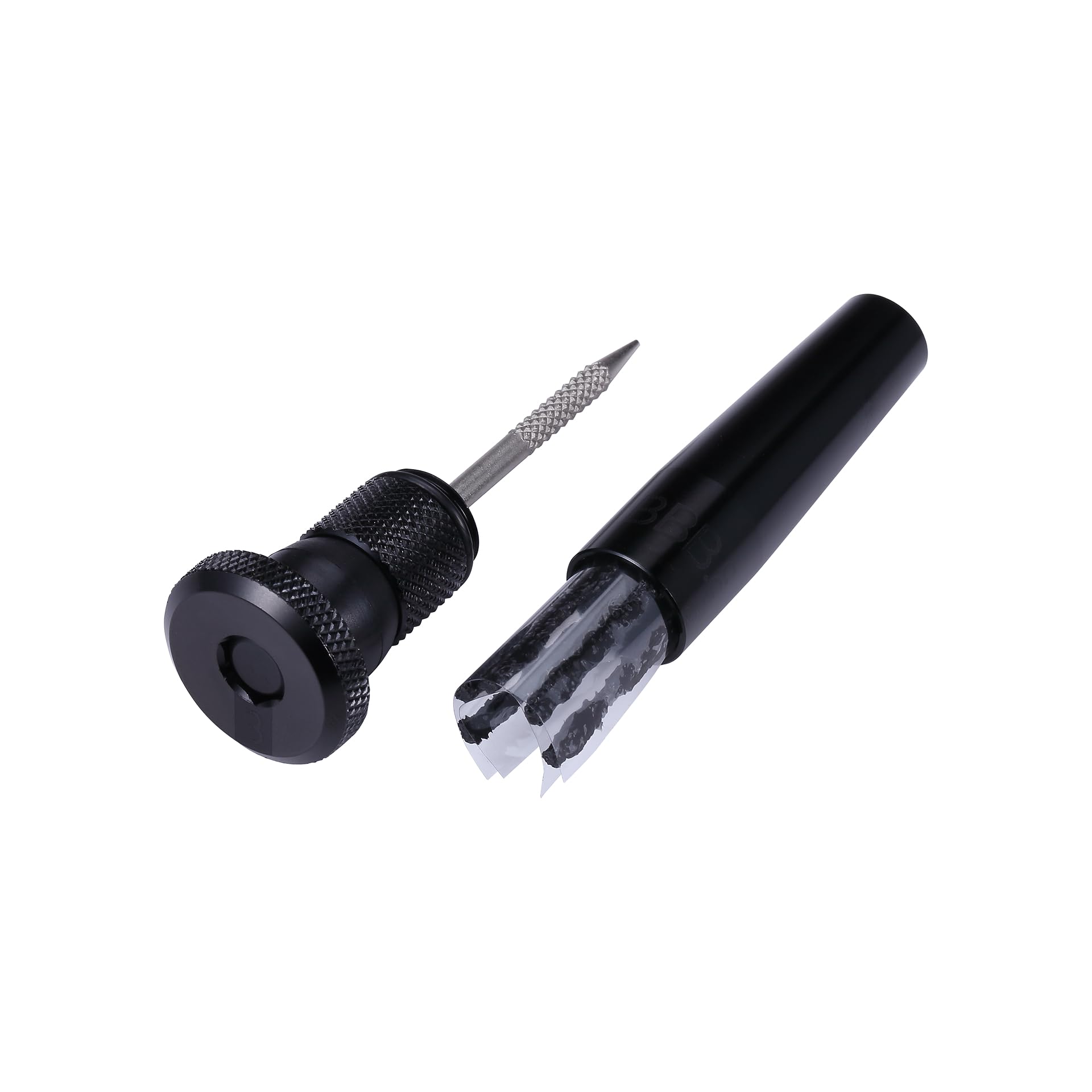 BBB Cycling BarPlugger Tubeless Reifen Reparaturwerkzeug Tubeless Tire Repair Set Fahrrad Werkzeug Set für Tubeless Reifen I Lenkerintegriertes Tubeless-Reparaturset BTL-210