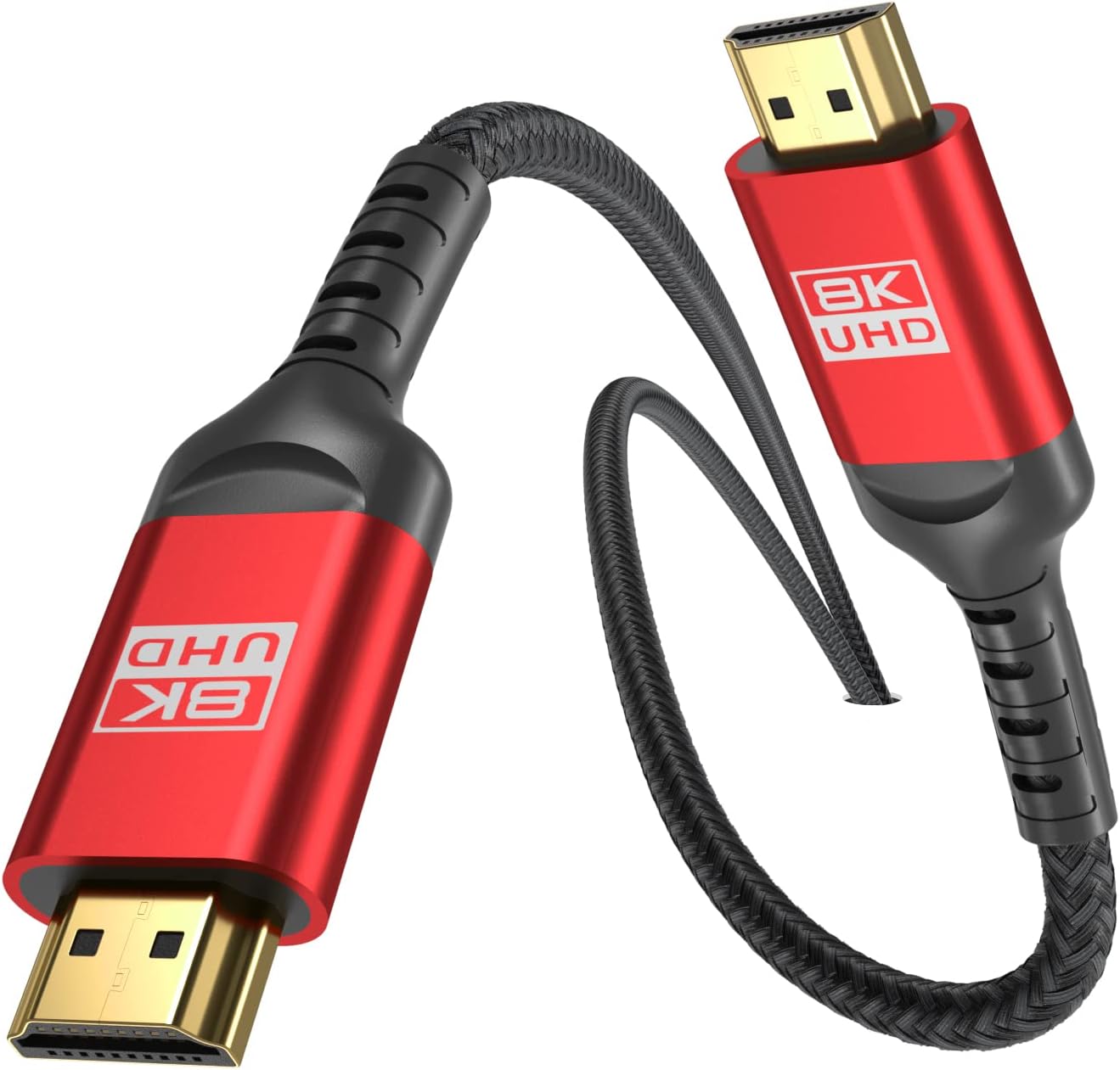 8K HDMI 2.1 Cable 5M, Ultra High Speed 48Gbps Braided HDMI Cord, Supports 8K@60Hz 4K@120Hz 144Hz eARC HDR10 HDCP 2.2/2.3, Compatible with PS5, Xbox Series X, Gaming PC, TV Monitor