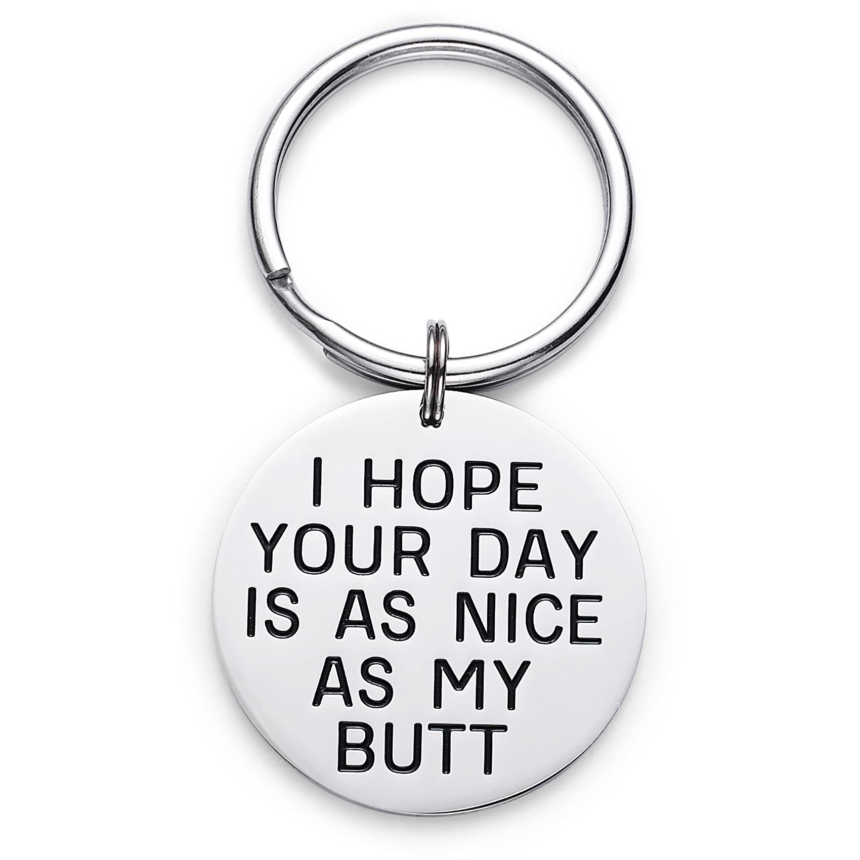 LParkin I Hope Your Day is As Nice As My/Your Butt Keychain Boyfriend Girlfriend Keychain Jewelry