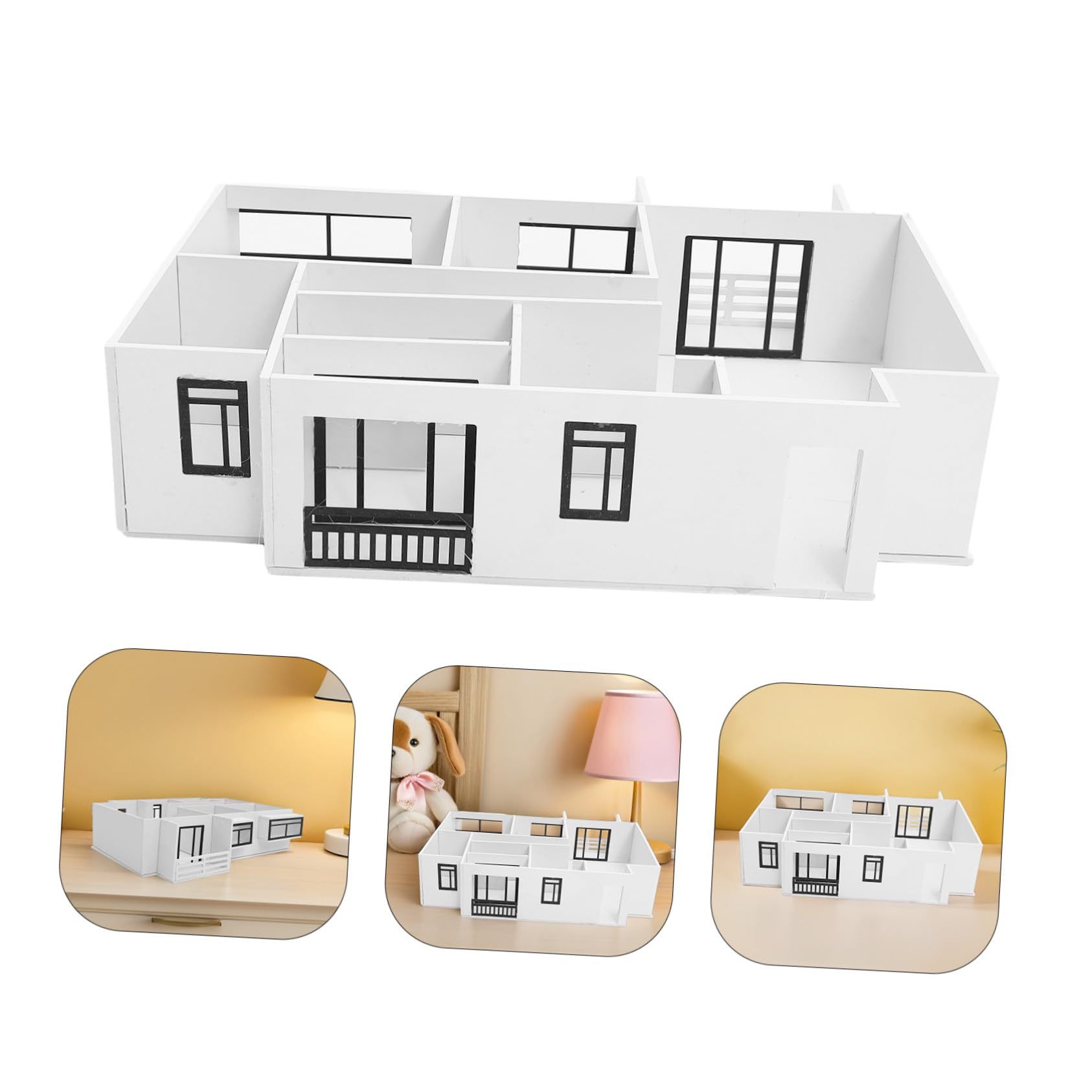 HOMSFOU 1:25 Architektur Bausatz Wohnungsmodell Satz aus Pvc und Acryl Einfach Zusammenzubauen für Apartment Modellbau und Design Lernzwecke