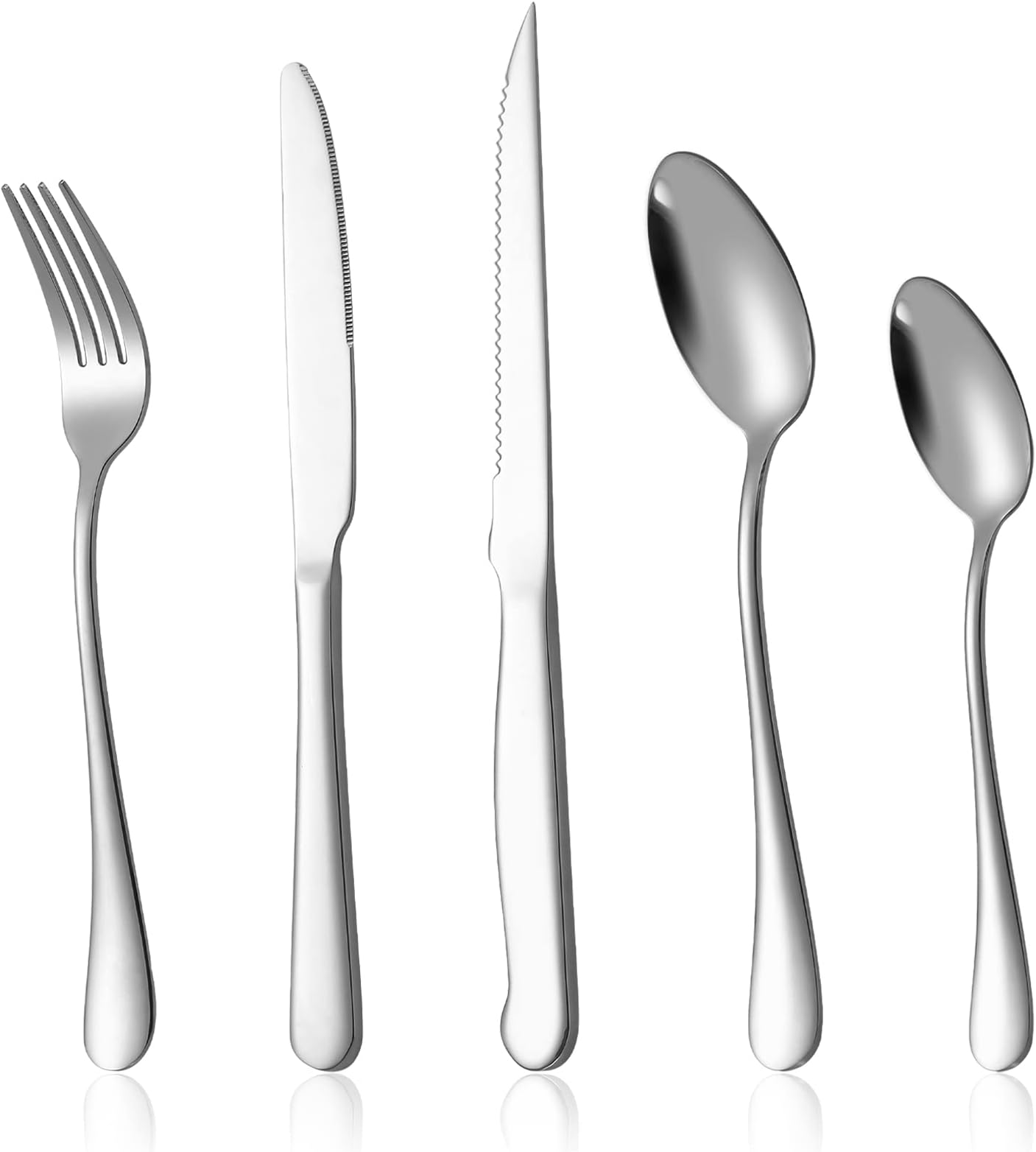 Senhuok Cutlery Flatware Set 24 Piece Silverware Utensil
