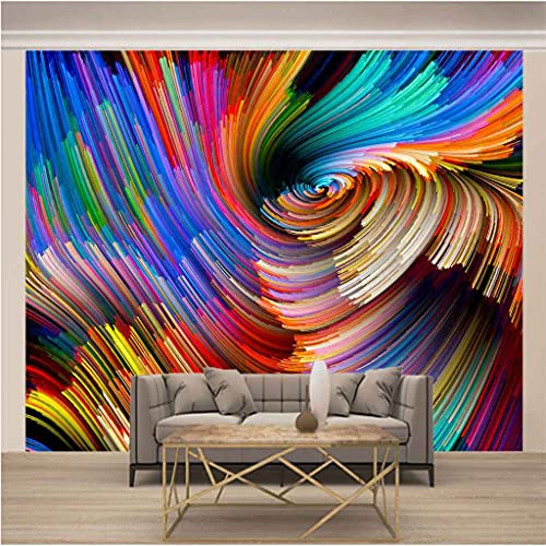 Papier peint vortex de couleur 200x140 cm poster mural géant 3D trompe l'oeil pour salon - 3