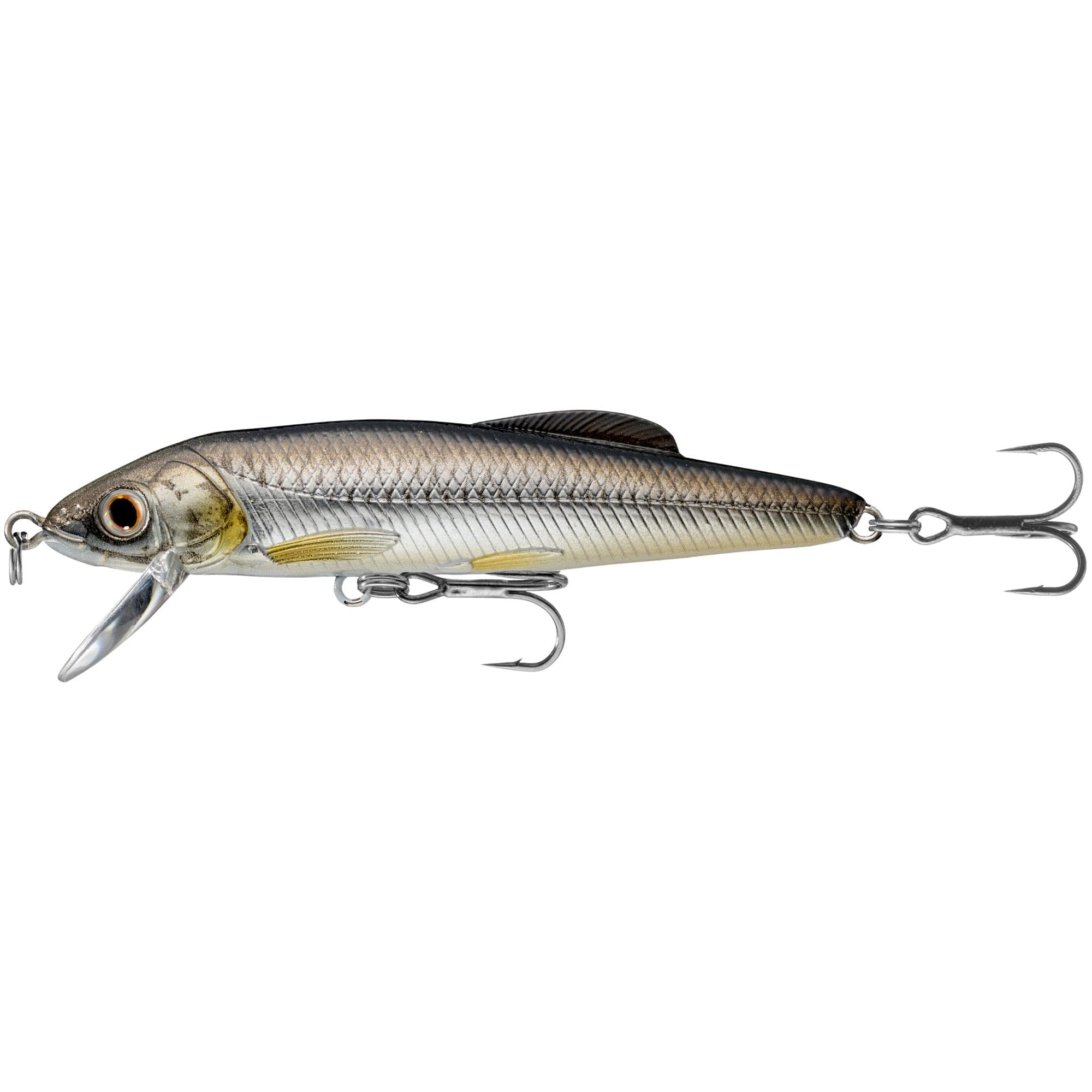 Live TargetLiveTarget Minnow- Jerk Bait, 2 1/2", 1/8 oz, Silver/Black