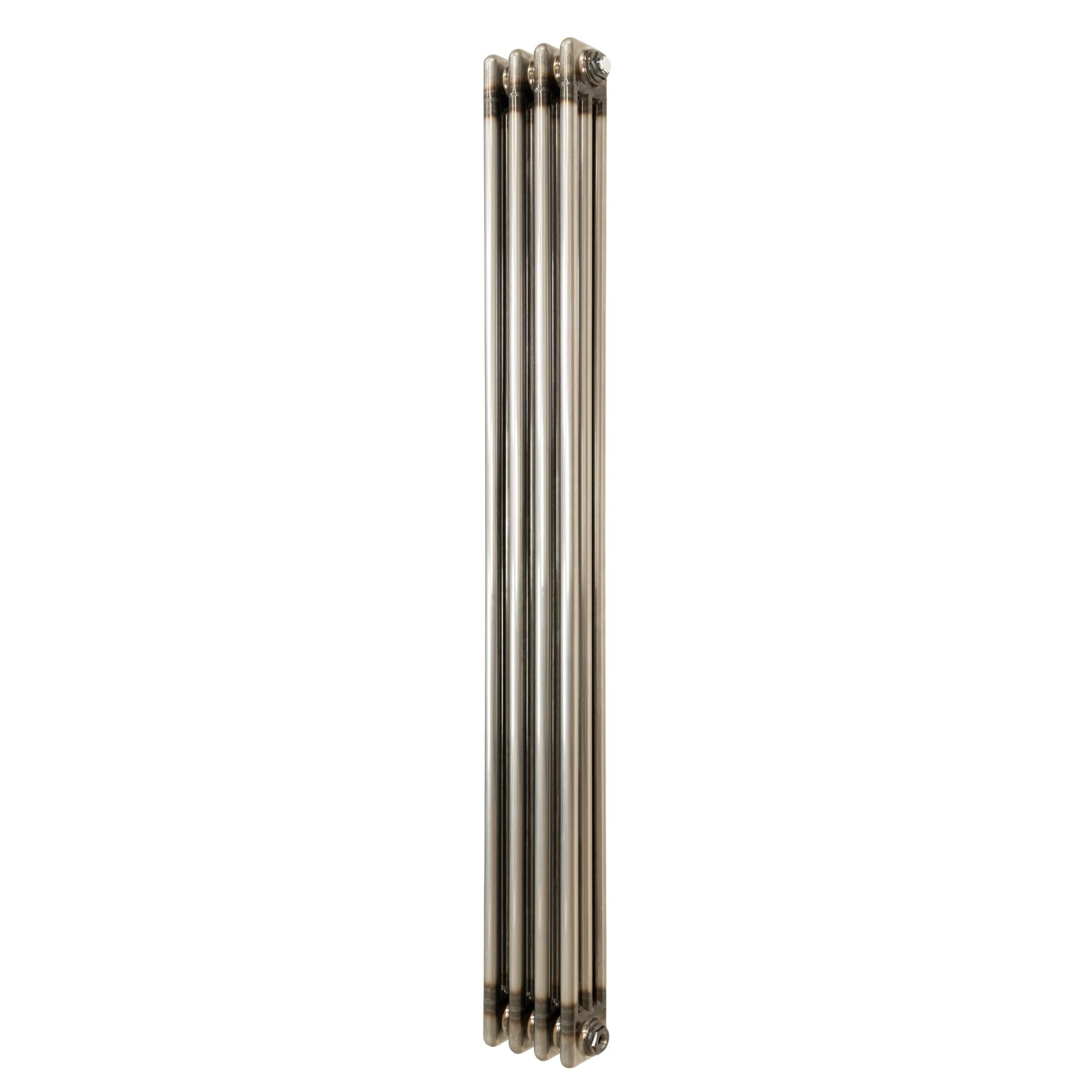 Monstershop Traditional 3 Column Radiator - 1500 x 200mm - Raw Metal in Silver