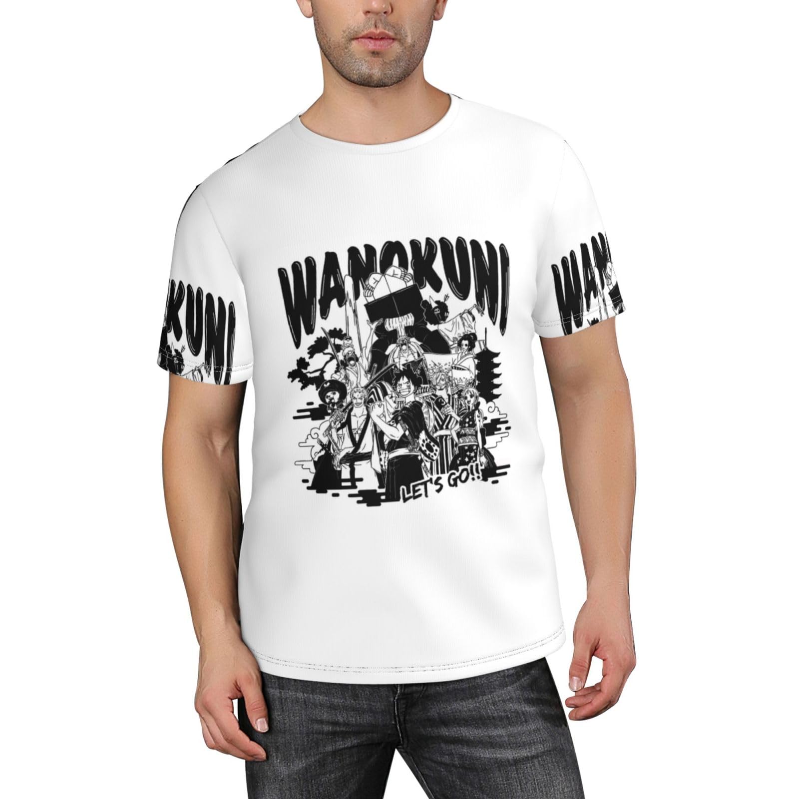 Amazon.co.jp: メンズTシャツ ワンピース ONE PIECE 墨式 ティーシャツ 