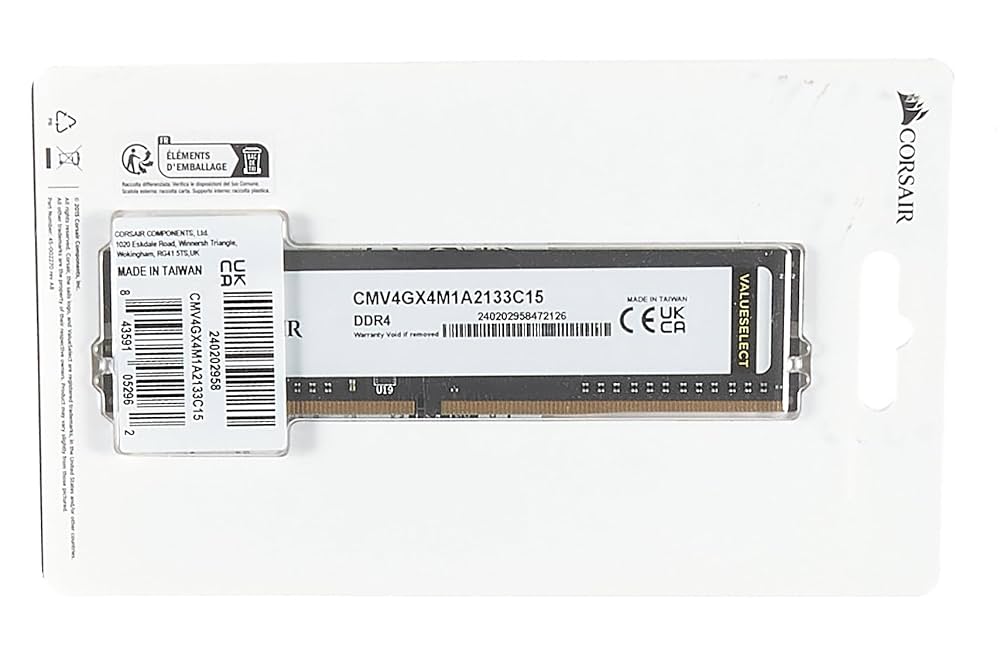 CORSAIR DDR4 メモリモジュール Value Select Series 4GB×1枚キット CMV4GX4M1A2133C15 楽天市場】CORSAIR DDR4 メモリモジュール Value Select Series