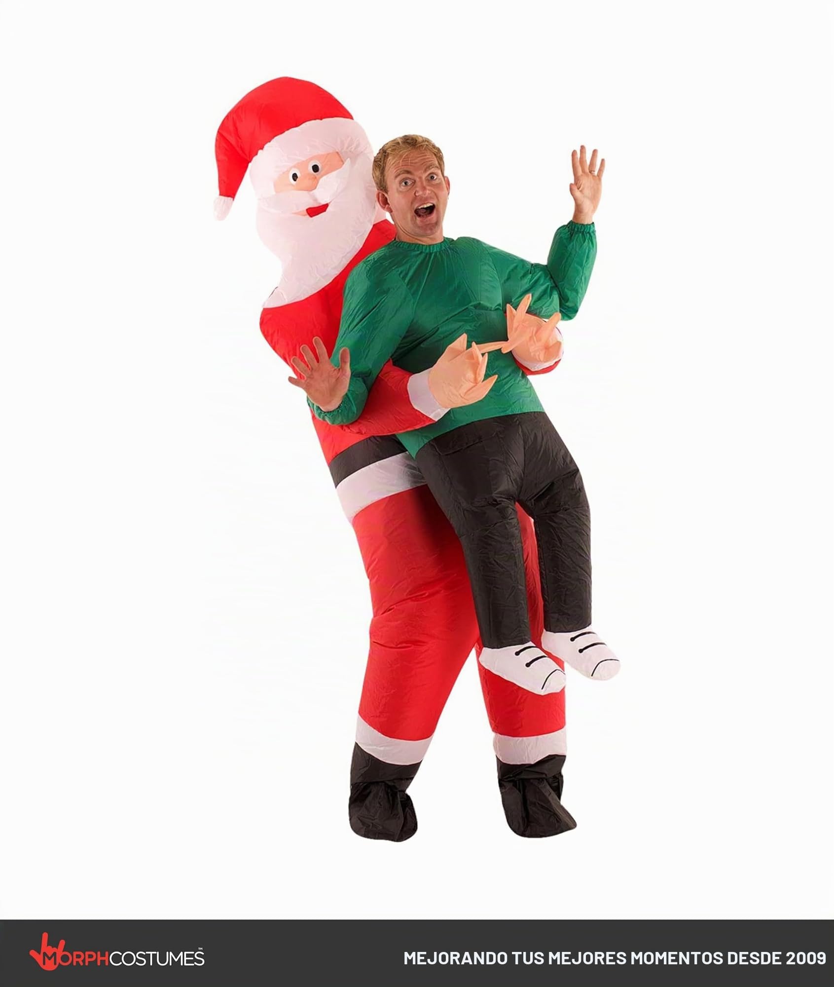 Morph Costumes Disfraz Papa Noel Hinchable Adulto Pick Me up, Disfraz Navidad Adulto Talla Única