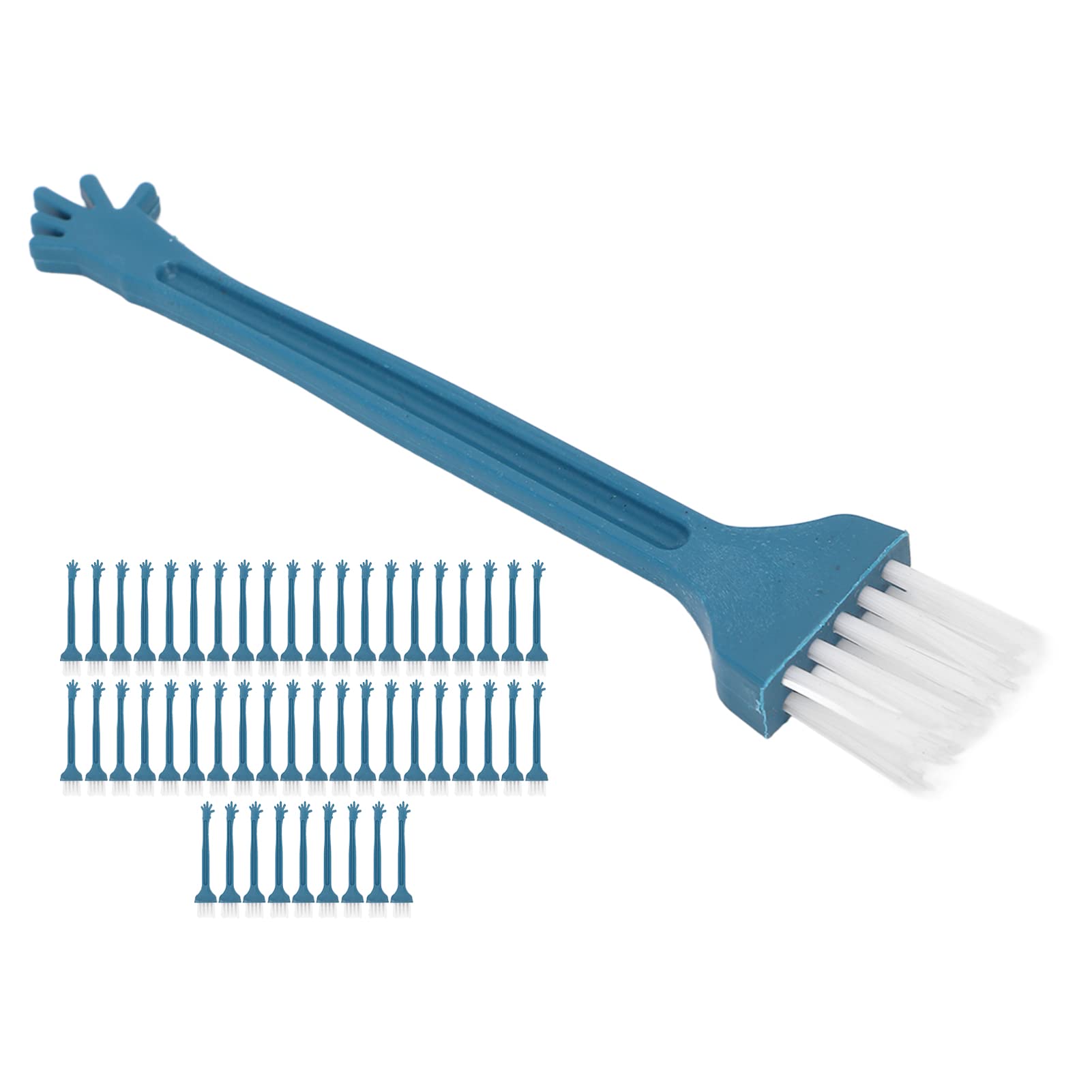 50Pack Disposable Mini Cleaning Brushes with Nylon Bristles and PP Handles for Razor, Cups, Feeding Bottles, Window Gaps, Corners, and Phones